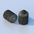 Antique pottery pot artifacts 3d model