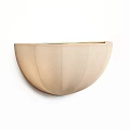 Beige Fabric Half Round Wall Sconce for Modern Interior Lighting 3d model