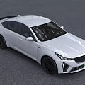 White Cadillac Luxury Sedan With Modern Exterior Design And Stylish Features