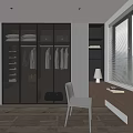 Cloakroom Study 3d model