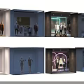 Modern Store Windows With Various Dressed Mannequins Creative Clothing Displays And Lighting