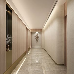 New Chinese Aisle Hotel Entrance Aisle 3d model