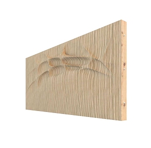 Modern wall wood art 3d model