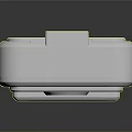 White Portable Electronic Device with Speaker and Button for Wireless Communication