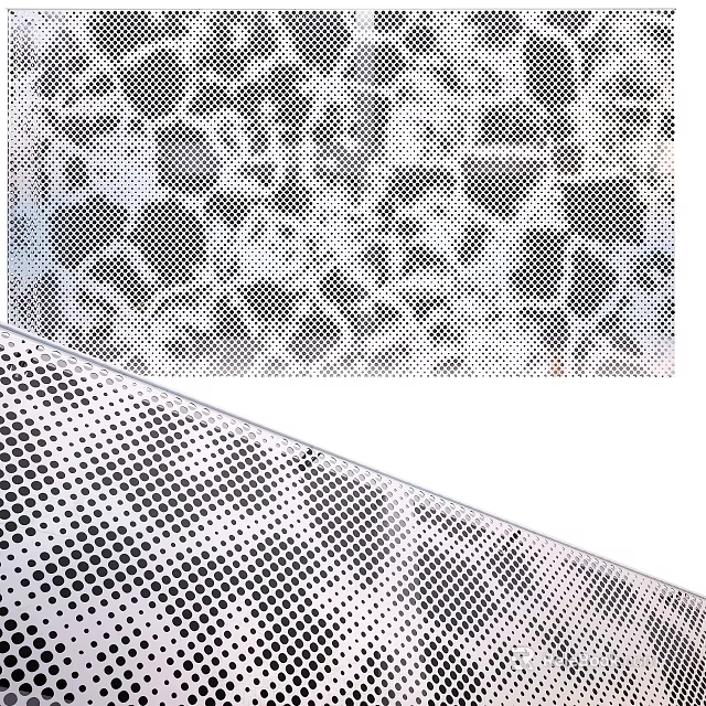 Modern Perforated Metal Sheet With Geometric Grid Pattern And Textured Surface 3d model 