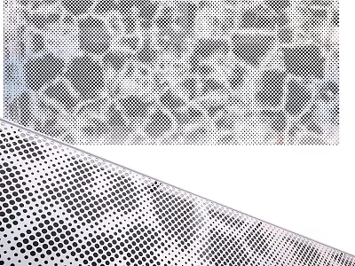 Modern Perforated Metal Sheet With Geometric Grid Pattern And Textured Surface 3d model