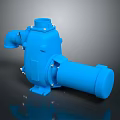 Blue Industrial Pump With Electric Motor And Sturdy Construction Design