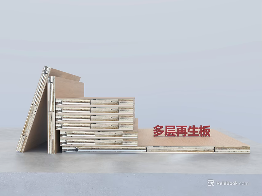 Eco-friendly Multi-layer Recycled Wall Panels For Interior Design And Home Renovation 3d model 