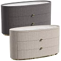 Elegant Modern Bedside Tables With Fabric Drawers Brass Handles And Neutral Tones Interior Design