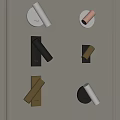 Modern Wall Lamps with Black Gold White Copper Finishes for Contemporary Interior Decoration