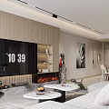Elegant Modern Living And Dining Room Interior With Gray Sofa Floor Lamp And Leather Chair