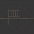 Wooden Chair And Bench Furniture Set With Slatted Design For Indoor Use