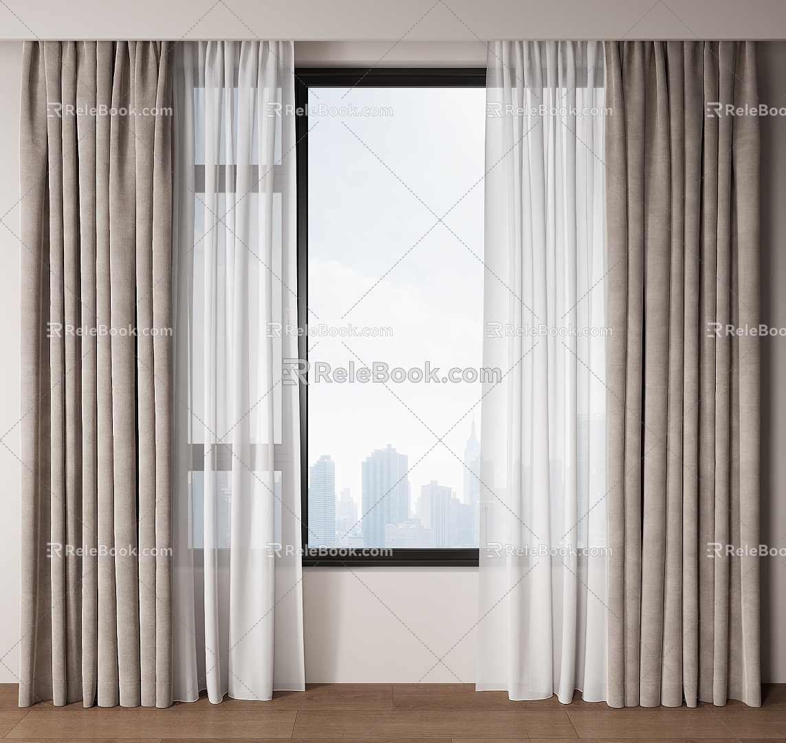 Curtain Window Screen model