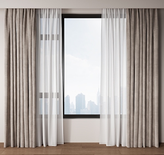 Curtain Window Screen 3d model