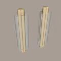 Modern Home Wall Lamps With White Cylindrical Shades And Metal Frames