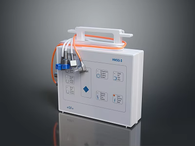 Industrial Equipment INVO-2 GIMA Control Panel With Cables Interfaces And Functional Buttons 3d model