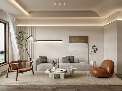 Quiet living room home living room 3d model