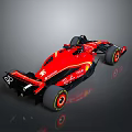 Shiny Red Ferrari Race Car Featuring Sleek Aerodynamic Design And Racing Tires