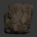 Natural Rustic Wood Stone Decorative Block With Irregular Texture And Brown Color