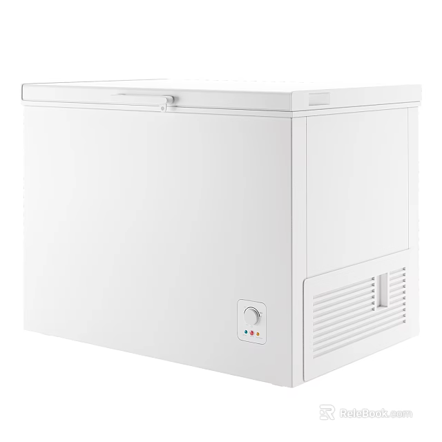 White Chest Freezer With Temperature Control Sleek Design For Efficient Home Storage 3d model