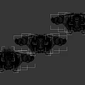 Shiny Metallic Knight Armors Lined Up With Red Feather Cross Symbol And Golden Accents