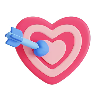 Modern love bow and arrow cartoon bow and arrow 3d model
