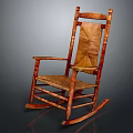 Classic Wooden Rocking Chair With Traditional Design Armrests Brown Finish And Comfortable Seating