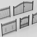 Ornate Wrought Iron Railings with Various Gate and Fence Designs for Home Exteriors
