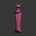 Pink Sleeveless Long Fitted Waist Dress With Elegant Design For Women