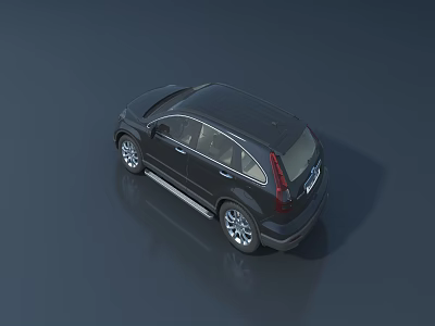 Sleek Dark SUV Car With Alloy Wheels Roof Rails And Rear View Design 3d model
