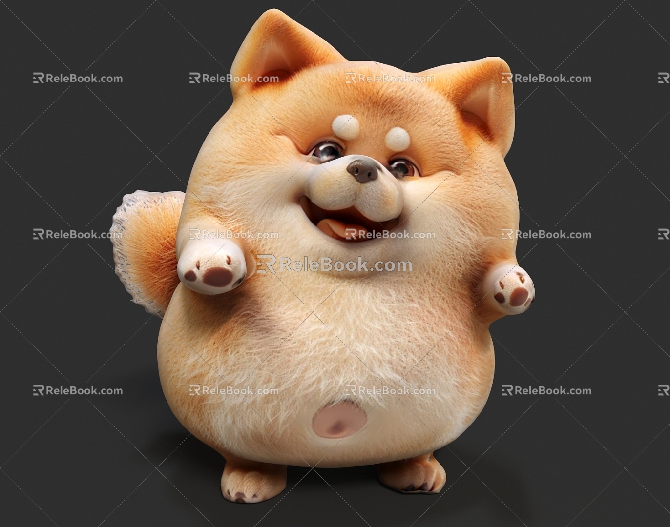 Dog Adoration Corgi Chai Dog Husky Hand Pet 3d model