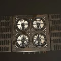 Vintage Kitchen Stove With Four Burners Metal Grates White Body And Drawer