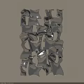 Modern Metallic Wall Decor With Irregular Shiny Metal Shapes For Home Accent