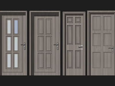 Modern swing door dynamic components 3d model Modern swing door dynamic components 3d model