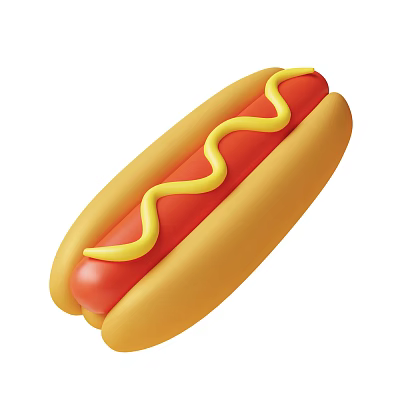 Modern Bread Hot Dog Cartoon Bread Cartoon Hot Dog 3d model