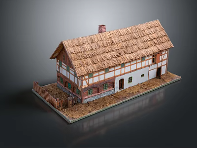 Farmhouse Holiday House Holiday House Rural Villa Idyllic Villa Rural House Idyllic Landscape 3d model