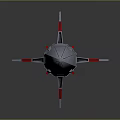 Advanced Silver Missile Weapon With Red Components And Aerodynamic Fins Structure 3d model