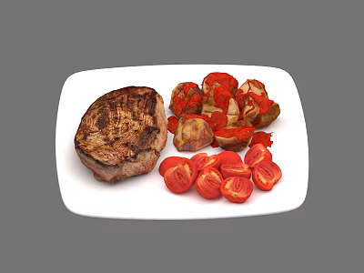 Modern Food 3d model