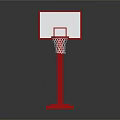 Red Frame White Backboard Basketball Hoop Sports Equipment With Stable Base Structure