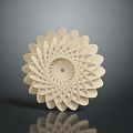 Decorative Wooden Furniture With Spiral Petal Design And Intricate Carving
