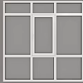 Modern Casement Windows With White Frames In Various Sizes And Styles 3d model