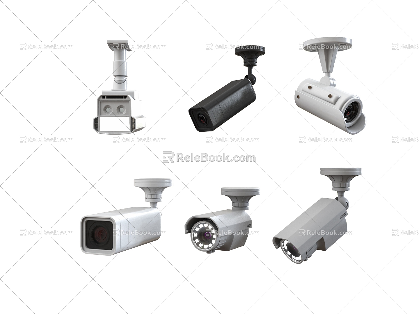 Security surveillance camera camera combination 3d model