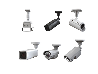 Security surveillance camera combination 3d model