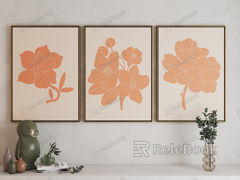 Light Luxury Plant Painting Art Hanging Painting model