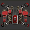 Red And Black Mechanical Spider Toy Model With Mechanical Legs And Structure