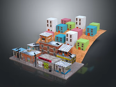 apartment building apartment building residence building residential building residential building 3d model