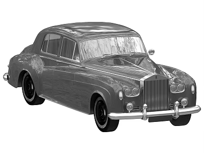 Vintage Classic Car Featuring Shiny Metallic Exterior Rounded Body And Elegant Grille 3d model
