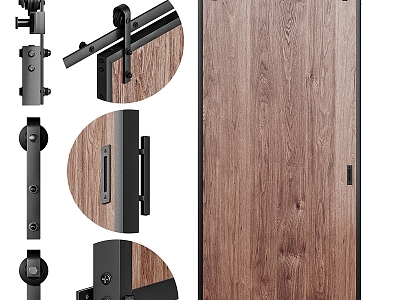 Modern barn door sliding door sliding door model