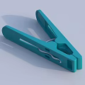 Teal Plastic Clothes Peg With Strong Grip And Spring Mechanism For Drying Laundry