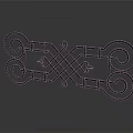 Decorative Metal Fence Design With Curved Lines Interlaced Lattice And Heart Motifs